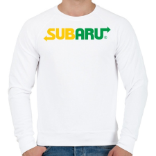 PRINTFASHION Subway Subaru - Férfi pulóver - Fehér férfi pulóver, kardigán