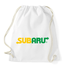 PRINTFASHION Subway Subaru - Sportzsák, Tornazsák - Fehér tornazsák