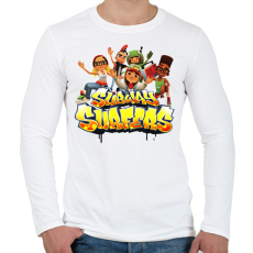PRINTFASHION Subway surfers - Férfi hosszú ujjú póló - Fehér