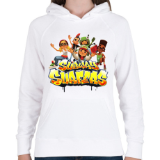 PRINTFASHION Subway surfers - Női kapucnis pulóver - Fehér