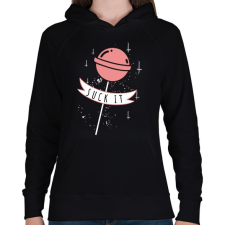 PRINTFASHION Suck It - Női kapucnis pulóver - Fekete női pulóver, kardigán