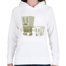 PRINTFASHION Sugar daddy - Női kapucnis pulóver - Fehér női pulóver, kardigán