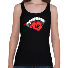 PRINTFASHION SUKUNA MOUTH - Női atléta - Fekete női trikó