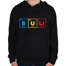 PRINTFASHION Suli - Gyerek kapucnis pulóver - Fekete