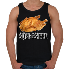 PRINTFASHION Sült csirke  - Férfi atléta - Fekete atléta, trikó