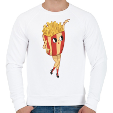 PRINTFASHION Sültkrumpli - Férfi pulóver - Fehér