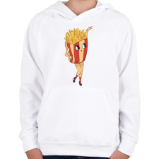 PRINTFASHION Sültkrumpli - Gyerek kapucnis pulóver - Fehér gyerek pulóver, kardigán