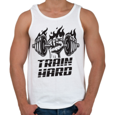 PRINTFASHION Súlyzós edzés  - Férfi atléta - Fehér
