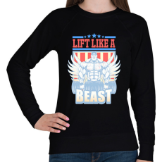 PRINTFASHION Súlyzós edzés  - Női pulóver - Fekete