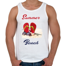 PRINTFASHION summer beach - Férfi atléta - Fehér atléta, trikó