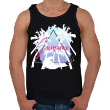 PRINTFASHION Summer - Férfi atléta - Fekete atléta, trikó