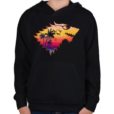 PRINTFASHION Summer is Coming - Gyerek kapucnis pulóver - Fekete gyerek pulóver, kardigán