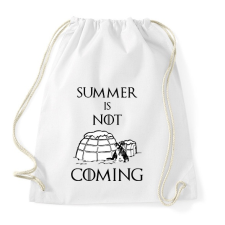 PRINTFASHION summer is not coming - Sportzsák, Tornazsák - Fehér tornazsák