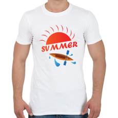 PRINTFASHION Summer - Nyár - kajak-kenu - Férfi póló - Fehér