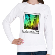 PRINTFASHION Summer Time - Női pulóver - Fehér női pulóver, kardigán