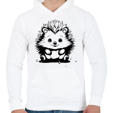 PRINTFASHION Sündisznó  - Férfi kapucnis pulóver - Fehér