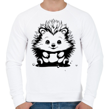PRINTFASHION Sündisznó - Férfi pulóver - Fehér férfi pulóver, kardigán