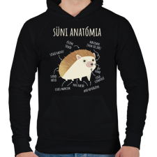 PRINTFASHION Süni anatómia - Férfi kapucnis pulóver - Fekete férfi pulóver, kardigán