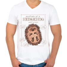 PRINTFASHION Süni anatómia - Férfi V-nyakú póló - Fehér férfi póló