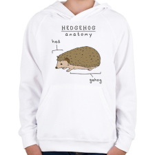 PRINTFASHION Süni anatómia - Gyerek kapucnis pulóver - Fehér gyerek pulóver, kardigán