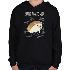 PRINTFASHION Süni anatómia - Gyerek kapucnis pulóver - Fekete gyerek pulóver, kardigán