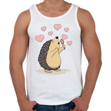 PRINTFASHION Süni  - Férfi atléta - Fehér atléta, trikó