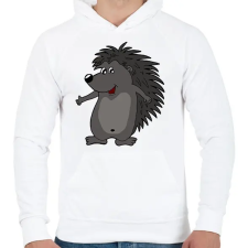 PRINTFASHION Süni - Férfi kapucnis pulóver - Fehér férfi pulóver, kardigán