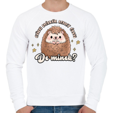 PRINTFASHION Süni nélkül élni - Férfi pulóver - Fehér férfi pulóver, kardigán