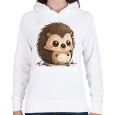 PRINTFASHION süni - Női kapucnis pulóver - Fehér
