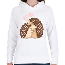 PRINTFASHION süni - Női kapucnis pulóver - Fehér női pulóver, kardigán