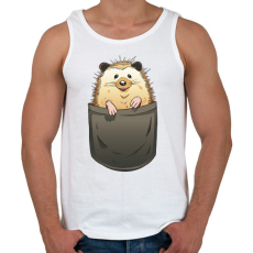 PRINTFASHION Süni zsebminta - Férfi atléta - Fehér