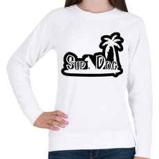 PRINTFASHION supdog++ - Női pulóver - Fehér