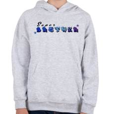 PRINTFASHION super brother - Gyerek kapucnis pulóver - Sport szürke