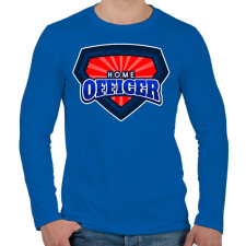 PRINTFASHION SUPER HOME OFFICER - Férfi hosszú ujjú póló - Királykék férfi póló