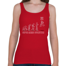 PRINTFASHION Super Mario evolúció - Női atléta - Cseresznyepiros