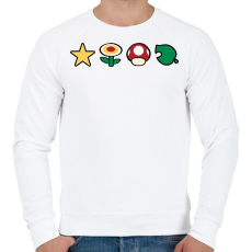 PRINTFASHION Super mario - Férfi pulóver - Fehér