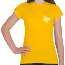 PRINTFASHION Super mom fehér - Női póló - Sárga