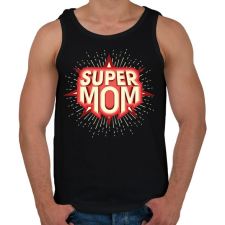 PRINTFASHION Super Mom - Férfi atléta - Fekete atléta, trikó