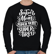 PRINTFASHION Super mom! - Férfi pulóver - Fekete férfi pulóver, kardigán