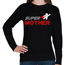PRINTFASHION SUPER MOTHER - Női pulóver - Fekete női pulóver, kardigán