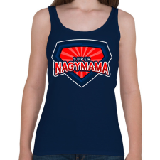 PRINTFASHION SUPER NAGYMAMA - Női atléta - Sötétkék női trikó