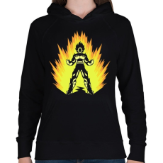 PRINTFASHION Super power - Női kapucnis pulóver - Fekete