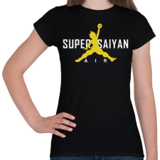 PRINTFASHION Super Saiyan Air - Női póló - Fekete női póló