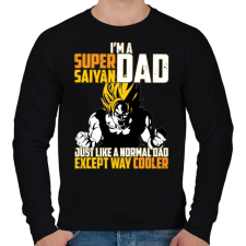 PRINTFASHION Super Saiyan APA - Férfi pulóver - Fekete férfi pulóver, kardigán