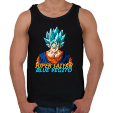 PRINTFASHION Super Saiyan Blue Vegito - Férfi atléta - Fekete atléta, trikó