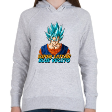 PRINTFASHION Super Saiyan Blue Vegito - Női kapucnis pulóver - Sport szürke női pulóver, kardigán