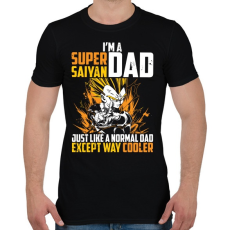 PRINTFASHION Super Saiyan Dad - Férfi póló - Fekete