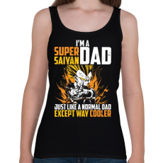 PRINTFASHION Super Saiyan Dad - Női atléta - Fekete