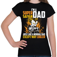 PRINTFASHION Super Saiyan Dad - Női póló - Fekete