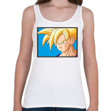 PRINTFASHION Super Saiyan Goku - Női atléta - Fehér női trikó